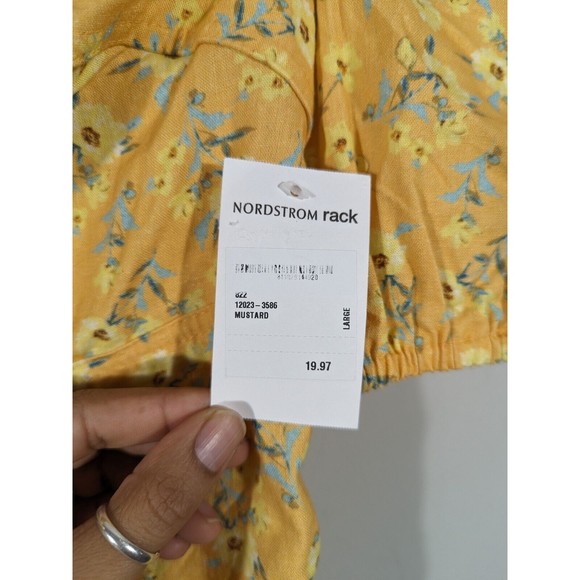NWT Bloomfield Yellow Floral Crop Top Women Size M - Picture 6 of 7